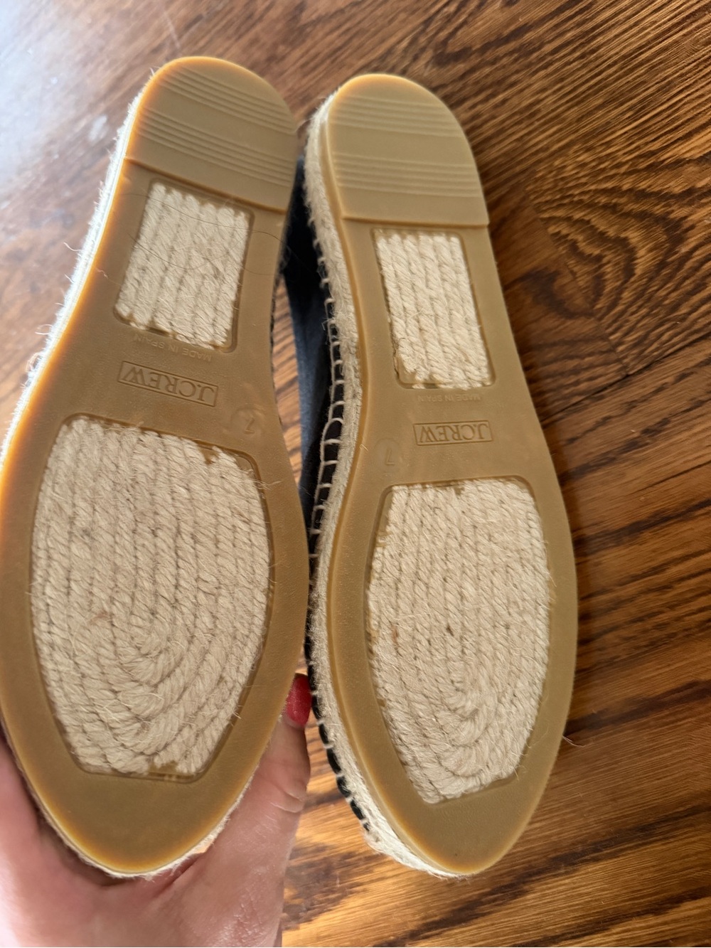New J Crew Black Canvas Espadrille Slip-Ons - Picture 3 of 4